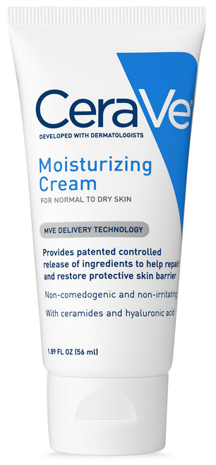 CeraVe Moisturizing Cream | 1.89 Ounce | Travel Size Face and Body Moisturizer for Dry Skin, ivory CeraVe Moisturizing Cream | 1.89 Ounce | Travel Size Face and Body Moisturizer for Dry Skin, ivory