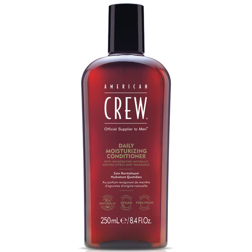 American Crew Men's Conditioner, Daily Moisturizing Conditioner, Naturally Derived, Vegan Formula, Citrus Mint, 8.45 Fl Oz