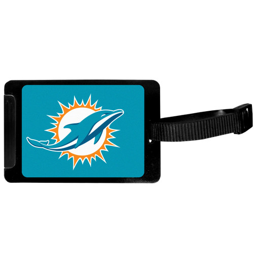 Siskiyou Sports Unisex NFL Miami Dolphins Luggage Tag, Black, 3.25"