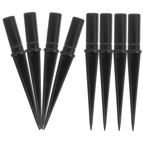 Happyyami 10pcs Land Plastic Ground Stakes Ground Spikes Stakes Plastic Lights Stakes Candy Cane Replacement Stakes LED Solar Lights Plastic Ground Stake Spike lamp Stakes Plastic Pile Shine