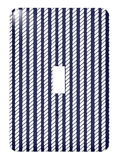 3dRose lsp_212475_1 Navy Blue and White Nautical Rope Design - Single Toggle Switch 3dRose lsp_212475_1 Navy Blue and White Nautical Rope Design - Single Toggle Switch