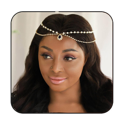 Catery Blue Crystal Headchain Pearl Head Jewelry Bridal Headpiece Forehead Chain Boho India Head Dress Festival Prom Hair Jewelry for Women and Girls (A Silver) Catery Blue Crystal Headchain Pearl Head Jewelry Bridal Headpiece Forehead Chain Boho India Head Dress Festival Prom Hair Jewelry for Women and Girls (A Silver)