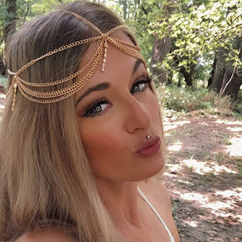 Brinie Boho Head Chain Gold Headpiece Chain Tassel Hair Chain Wedding Headbands Chain Festival Halloween Costume Bridal Headpiece Jewelry Hair Accessories for Women and Girls Brinie Boho Head Chain Gold Headpiece Chain Tassel Hair Chain Wedding Headbands Chain Festival Halloween Costume Bridal Headpiece Jewelry Hair Accessories for Women and Girls