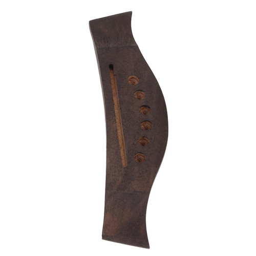 Kadimendium Acoustic Guitar Bridge Parts, Rosewood Saddle Folk 6 Strings Guitar Replacement Parts Pre Drilled for Performance