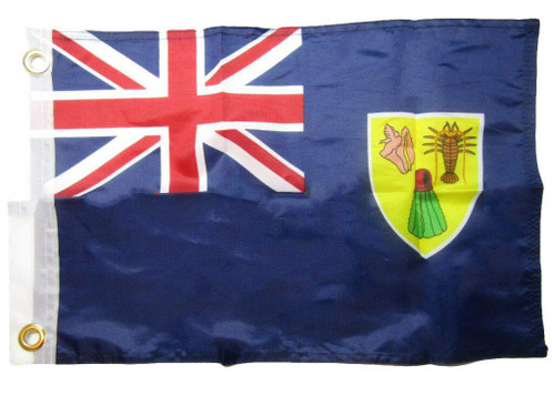Trade Winds 12x18 12"x18" Turks Caicos Country 100% Polyester Motorcycle Boat Flag Grommets Premium Fade Resistant