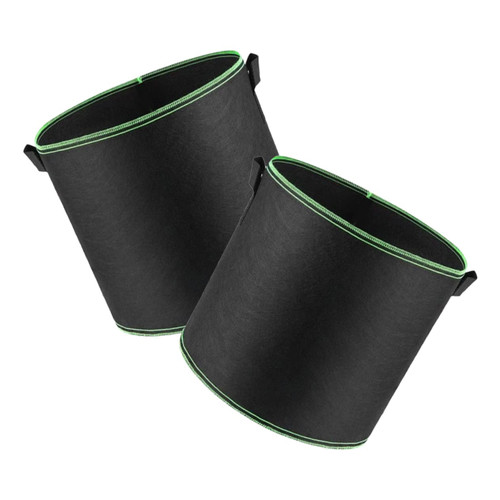 MERRYHAPY 2pcs Grow Bag Non Woven Flower Pots Potato Planter Fabric Planters Planter Bag Hanging Strawberry Pot Black Hanging Planter Planting Container Garden Bag Non-Woven Fabric Indoor