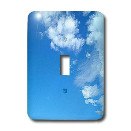 3dRose LLC lsp_4389_1 Blue Sky And White Clouds, Single Toggle Switch
