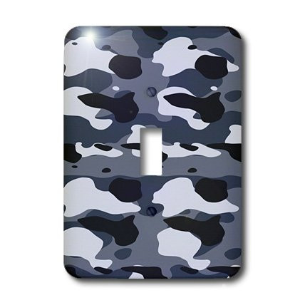 3dRose LSP_36146_1 Camouflage-Military-Patriotic-USA Single Toggle Switch, Blue