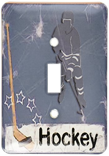 3dRose LLC lsp_16310_1 Hockey Player - Single Toggle Switch