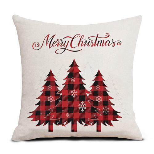 Gibary Merry Christmas Pillow Covers, 18x18 Inches Rustic Red Black Buffalo Plaids Winter Holiday Decorations Xmas Tree Throw Pillow Covers for Home Bed Sofa Couch Gibary Merry Christmas Pillow Covers, 18x18 Inches Rustic Red Black Buffalo Plaids Winter Holiday Decorations Xmas Tree Throw Pillow Covers for Home Bed Sofa Couch
