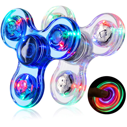 Gigilli Fidget Spinners 2 Pack, LED Light Up Fidget Toys for Kids and Adult, Christmas Goodie Bag Stocking Stuffers Glow in The Dark Sensory Toys, Classroom Prizes Birthday Return Gift for Kids 4-8-12 Gigilli Fidget Spinners 2 Pack, LED Light Up Fidget Toys for Kids and Adult, Christmas Goodie Bag Stocking Stuffers Glow in The Dark Sensory Toys, Classroom Prizes Birthday Return Gift for Kids 4-8-12
