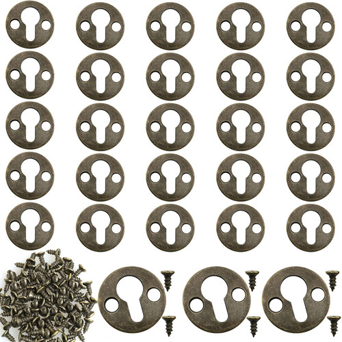 ITROLLE Round Shape Keyhole Brackets 28PCS 1Inch/25mm Antique Bronze Metal Round Type Keyhole Shelf Brackets Hangers with Screws for Picture Frame Shelf Mirror ITROLLE Round Shape Keyhole Brackets 28PCS 1Inch/25mm Antique Bronze Metal Round Type Keyhole Shelf Brackets Hangers with Screws for Picture Frame Shelf Mirror