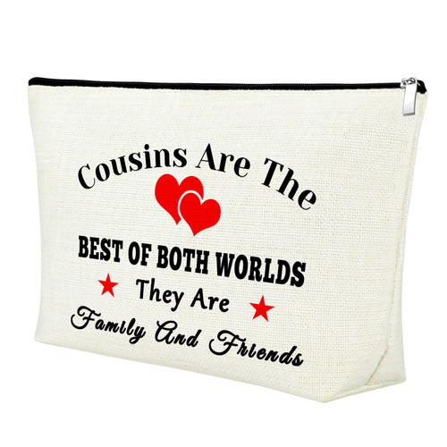 Cousin Birthday Gift Makeup Bags for Women Funny Sister Gift from Sister Besties BFF Cousin Gift for Best Friend Friendship Gifts for Her Christmas Wedding Graduation Gift Travel Cosmetic Pouch Cousin Birthday Gift Makeup Bags for Women Funny Sister Gift from Sister Besties BFF Cousin Gift for Best Friend Friendship Gifts for Her Christmas Wedding Graduation Gift Travel Cosmetic Pouch