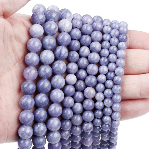 45pcs 8mm Natural Stone Beads,Gemstone Round Loose Beads for DIY Bracelet Necklace Earrings,Stone Beads for Jewelry Making(Lavender) 45pcs 8mm Natural Stone Beads,Gemstone Round Loose Beads for DIY Bracelet Necklace Earrings,Stone Beads for Jewelry Making(Lavender)