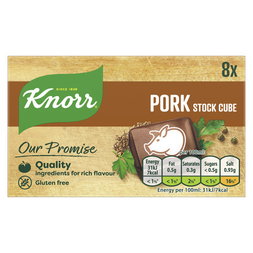 Knorr Pork Stock Cubes 8 Pack 50g