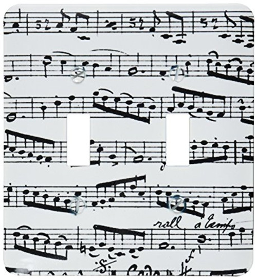 3dRose lsp_179702_2 Music Notes Pattern Black and White Piano Sheet Musical Notation Light Switch Cover 3dRose lsp_179702_2 Music Notes Pattern Black and White Piano Sheet Musical Notation Light Switch Cover
