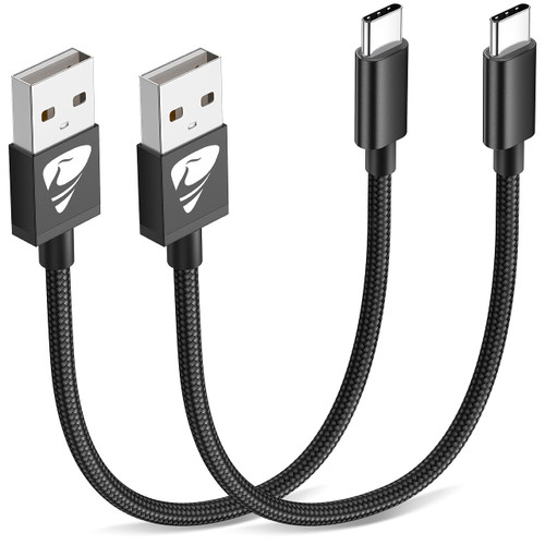 Short USB C Cable 1.5ft 2Pack, Fast Charging 3A USB C Quick Charger Cord, Type C to A Cable for Samsung Galaxy A50 A51 A71 S10 S9 S8 Plus, Braided Fast Charging Cable for Note 10 9 8, LG V50 V40 G8 G7