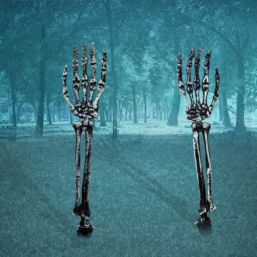 Wocst Realistic Looking Skeleton Stakes Severed Plastic Skeleton Hands Yard Signs for Halloween Props Decorations (Black) Wocst Realistic Looking Skeleton Stakes Severed Plastic Skeleton Hands Yard Signs for Halloween Props Decorations (Black)