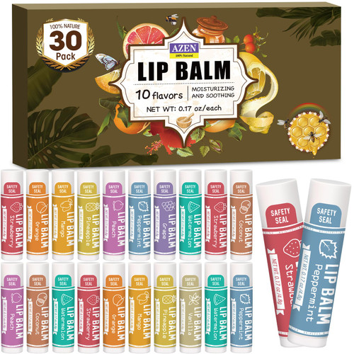 30 Pack Lip Balm, Natural Lip Balm Bulk, Lip Care Product, Moisturizing Lip Balm for dry cracked lips 30 Pack Lip Balm, Natural Lip Balm Bulk, Lip Care Product, Moisturizing Lip Balm for dry cracked lips