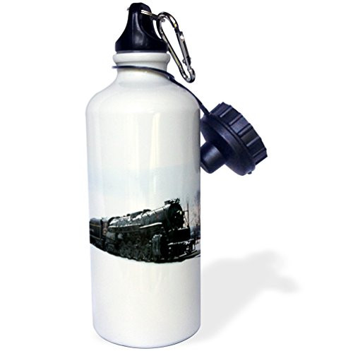 3dRose wb_43842_1"Train In Snow" Sports Water Bottle, 21 oz, White 3dRose wb_43842_1"Train In Snow" Sports Water Bottle, 21 oz, White