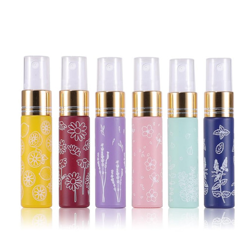 YORROR 6 Pcs 10ml Glass Perfume Atomizer,Colorful Empty Refillable Perfume Spray Bottle for Men and Women,Small Portable Fragrance Fine Mist Spray Bottle Perfume Dispenser for Travel