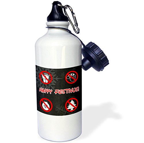 3dRose wb_150205_1"Happy Festivus the holiday for the rest of us" Sports Water Bottle, 21 oz, White 3dRose wb_150205_1"Happy Festivus the holiday for the rest of us" Sports Water Bottle, 21 oz, White