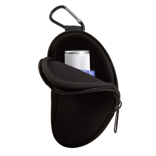 HNYG Asthma Inhaler Holder,Carring Inhaler Case with Crabiner,Portable Bag Travel Inhaler Bag for L-Shaped Inhaler,Travel Essentials for Asthmatic(Not Included Asthma Inhaler)