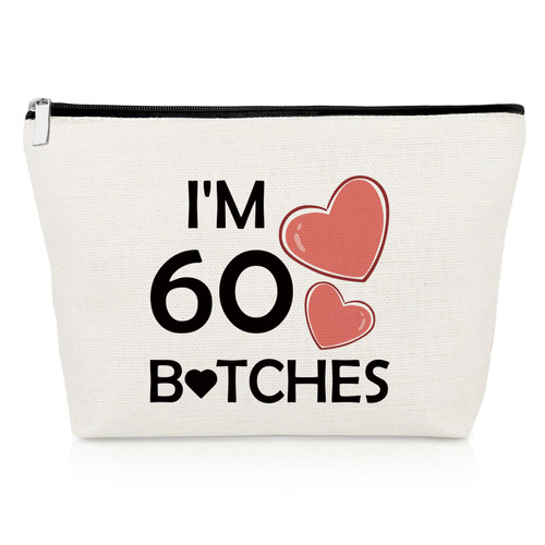 Funny 60th Birthday Gifts Ideas Makeup Bag 60 Year Old Birthday Gifts for Mom Grandmother Wife Aunt Cosmetic Bag Turning 60 Gifts for Grandma Retirement Mother's Day Inspirational Gift Travel Pouch Funny 60th Birthday Gifts Ideas Makeup Bag 60 Year Old Birthday Gifts for Mom Grandmother Wife Aunt Cosmetic Bag Turning 60 Gifts for Grandma Retirement Mother's Day Inspirational Gift Travel Pouch