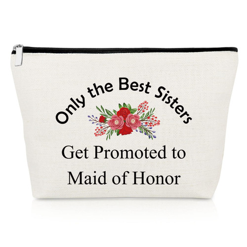 Maid of Honor Gifts for Sister Bridesmaid Makeup Bag Wedding Bridesmaid Gifts for Sister in Law Matron of Honor Proposal Gifts Cosmetic Bag Bridal Shower Gifts for Sister Friendship Gift Makeup Pouch Maid of Honor Gifts for Sister Bridesmaid Makeup Bag Wedding Bridesmaid Gifts for Sister in Law Matron of Honor Proposal Gifts Cosmetic Bag Bridal Shower Gifts for Sister Friendship Gift Makeup Pouch