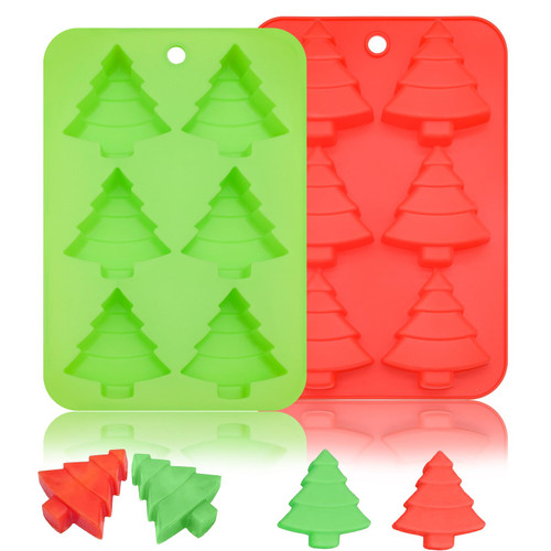 mdgfge Christmas Tree Silicone Baking and Candy Molds Chocolate Handmade Soap Ice Cube Biscuit Cake Moulds No-Stick Fondant Red Green Baking Mold Trays Pan for Christmas Family Holiday Party(2Pcs) mdgfge Christmas Tree Silicone Baking and Candy Molds Chocolate Handmade Soap Ice Cube Biscuit Cake Moulds No-Stick Fondant Red Green Baking Mold Trays Pan for Christmas Family Holiday Party(2Pcs)