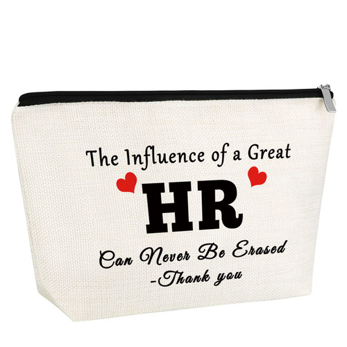 Gfhzdmf Human Resources Gift for HR Women Makeup Bag Thank You Gift for HR Director Manager Appreciation Gift HR Cosmetic Bag Human Department Gift for Coworker Office Gift Travel Cosmetic Pouch