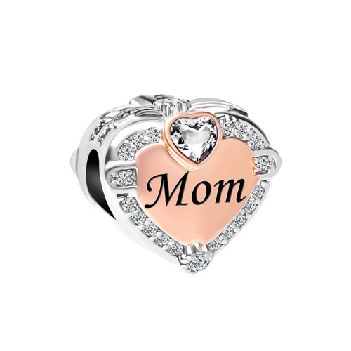 Luluadorn Women Girl Love Mom Charm for Bracelets Necklace Pendant Rose Gold Heart Beloved Clear CZ Anniversary Compatible with Pandora Charm Bracelet Luluadorn Women Girl Love Mom Charm for Bracelets Necklace Pendant Rose Gold Heart Beloved Clear CZ Anniversary Compatible with Pandora Charm Bracelet