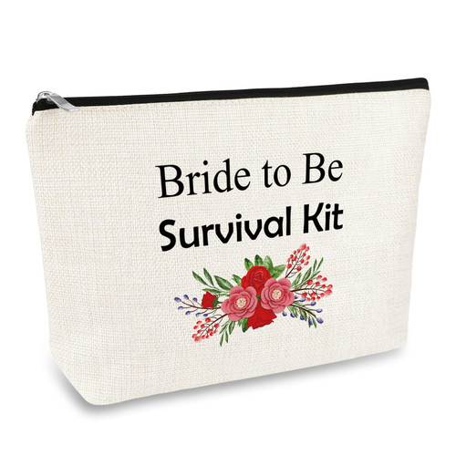 Bride to Be Gift Cosmetic Bag Bride Gift Bridal Shower Gift Makeup Bag Bride Gift for Wedding Day Bridal Party Gifts Bachelorette Gift for Her Bride Women Engagement Gift Travel Cosmetic Pouch