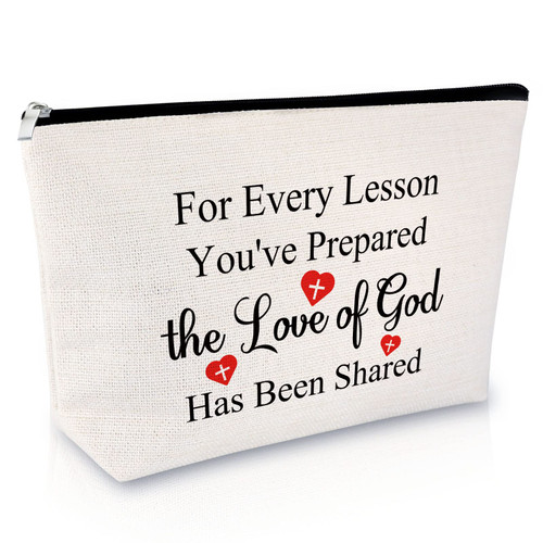 Sunday School Teacher Gift Makeup Bag Teacher Appreciation Gift Religious Gift for Teacher Christian Gift for Women Bible Verse Gift Birthday Gift Christmas Graduation Gift Travel Cosmetic Pouch Sunday School Teacher Gift Makeup Bag Teacher Appreciation Gift Religious Gift for Teacher Christian Gift for Women Bible Verse Gift Birthday Gift Christmas Graduation Gift Travel Cosmetic Pouch