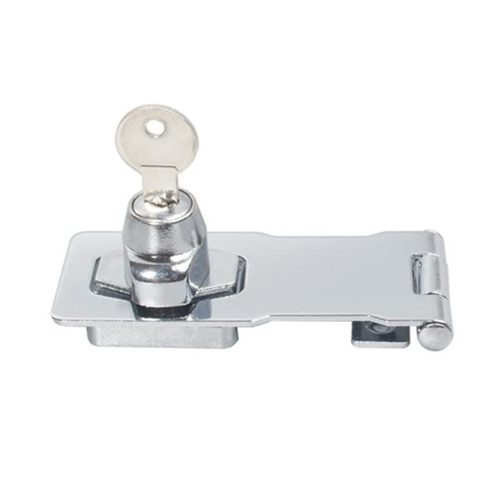 Leimezsty Keyed Hasp Locks Twist Knob Keyed Locking Hasp Padlock Set for Cabinets Security Door Garage Shed Lock for W/2 Keys Keyed Hasp Locks Twist Knob Keyed Locking Hasp for Small Doors Zinc Alloy