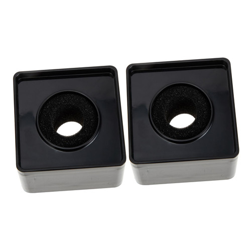 ERINGOGO 2pcs Microphone Logo Mic Station Logos Interview Microphone Square Stand Small Stand Music Recording Equipment Mic Logo Stand Square Cube Mic Logo Flag Station Mic Logo Station Abs