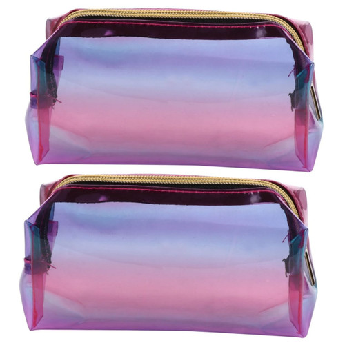 FRCOLOR 2 Pcs Tpu Cosmetic Bag Holographic Cosmetic Bag Cosmetic Bags Holographic Makeup Pouch Clear Makeup Bags Portable Makeup Bag Cosmetic Pouch Transparent Brush Travel Purple Storage FRCOLOR 2 Pcs Tpu Cosmetic Bag Holographic Cosmetic Bag Cosmetic Bags Holographic Makeup Pouch Clear Makeup Bags Portable Makeup Bag Cosmetic Pouch Transparent Brush Travel Purple Storage