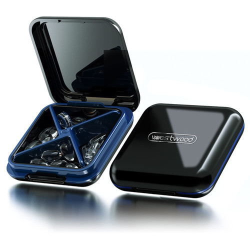 MOODKEY Small Pill Box Waterproof Travel Pill Case Portable Daily Pill Container Pill Holder for Purse 4 Compartments Pocket Compact Medicine Organizer for Vitamin/Fish Oils/Supplements/Medication MOODKEY Small Pill Box Waterproof Travel Pill Case Portable Daily Pill Container Pill Holder for Purse 4 Compartments Pocket Compact Medicine Organizer for Vitamin/Fish Oils/Supplements/Medication
