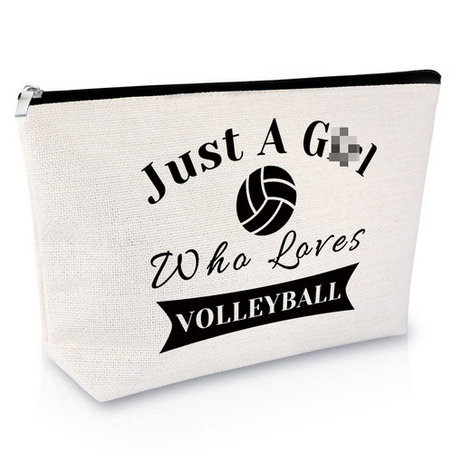 Sfodiary Volleyball Lover Gift for Women Makeup Bag Volleyball Gift for Teen Volleyball Player Gifts Volleyball Team Gift Cosmetic Bag Birthday Graduation Gift for Daughter Friends Travel Pouch