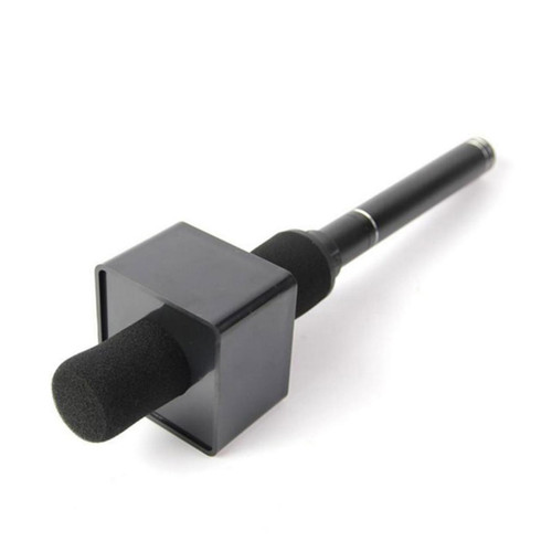 ERINGOGO 2pcs Mic Logo Flag Square Stand Mic Cube Interview Logo Cube Interview Mic Logo Injection Molding Square Cube Interview Logo Stand Mic Stand Mic Logo Stand Prop Banner Microphone