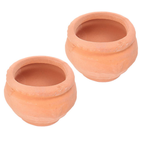 NOLITOY 2pcs Miniature Flower Pot Indoor Plant Pot Indoor Pots for Plants Plant Pots Indoor Flower Pots Indoor Planter Ceramic Planter Pot Ceramic Plant Pot Terracotta Ceramics Garden Pot