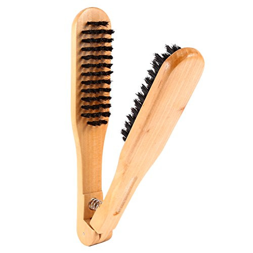 Hair Straightening Comb Brush, Double Sided Bristle Hair Brush Wooden Anti Static Straightening Comb Professional Hairdressing Comb Hair Straightener Clamp Hair Styling Tool for DI Hair Straightening Comb Brush, Double Sided Bristle Hair Brush Wooden Anti Static Straightening Comb Professional Hairdressing Comb Hair Straightener Clamp Hair Styling Tool for DI