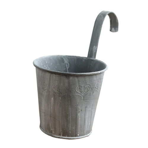 EXQUIMEUBLE wall hanging planters hanging flower planter iron bucket planter Small Hanging Planter hanging plant pots indoor hanging plants garden Fence hanging plants indoor detachable rail