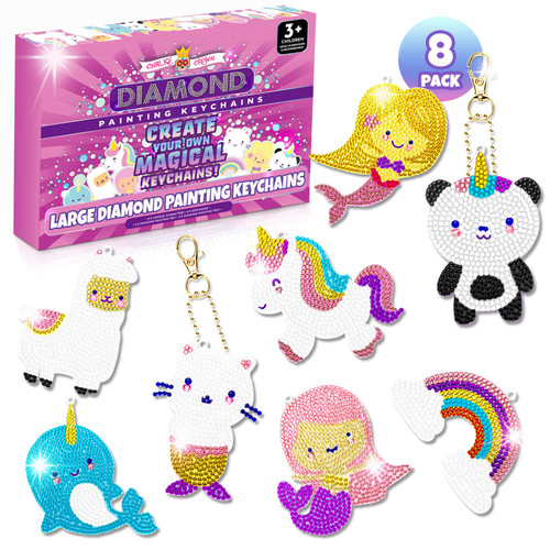 8 Diamond Painting Keychains Kit for Girls Crafts - Gem Art Kits for Kids Gem Painting Kit - Kawaii Diamond Art Keychains Kits for Crafts - Diamond Art for Kids Gem Stickers for Crafts (8 Pack, Girls) 8 Diamond Painting Keychains Kit for Girls Crafts - Gem Art Kits for Kids Gem Painting Kit - Kawaii Diamond Art Keychains Kits for Crafts - Diamond Art for Kids Gem Stickers for Crafts (8 Pack, Girls)