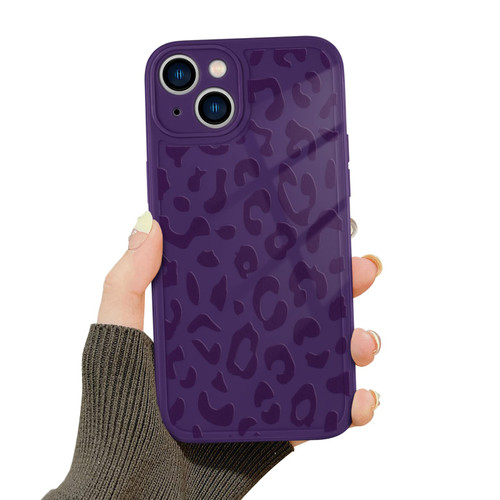 Newseego for iPhone 14 Case, Cute Luxury Leopard Pattern Design Soft TPU Bumper Case for Girls Women Shockproof Full Camera Protective Case Cover for iPhone 14- Purple