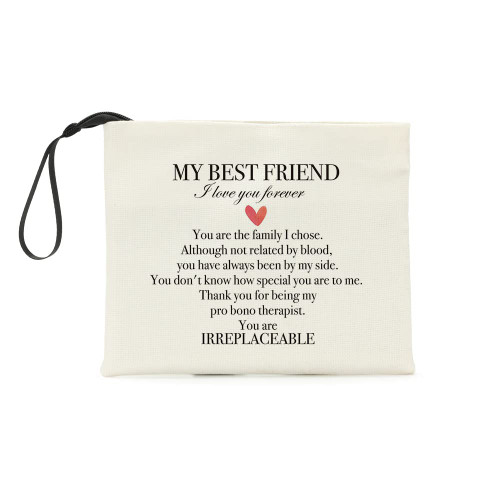 Best Friend Inspirational You Are Irreplaceable Make up Bag Cosmetic Bag for Women Friendship Gifts for Women Friends BFF Sister Gifts Birthday Gifts for Women Gifts for Best Friends Best Friend Inspirational You Are Irreplaceable Make up Bag Cosmetic Bag for Women Friendship Gifts for Women Friends BFF Sister Gifts Birthday Gifts for Women Gifts for Best Friends