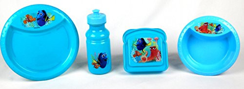 Finding Dory Mealtime Dinner Set Finding Dory Lunch Box Set Finding Dory Plate Set with Water Bottle-BPA Free