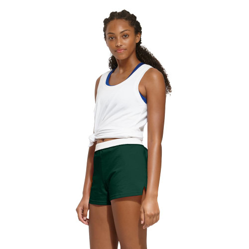 Soffe Womens Fashion Juniors' Authentic Cheer Shorts - Dark Green - Large