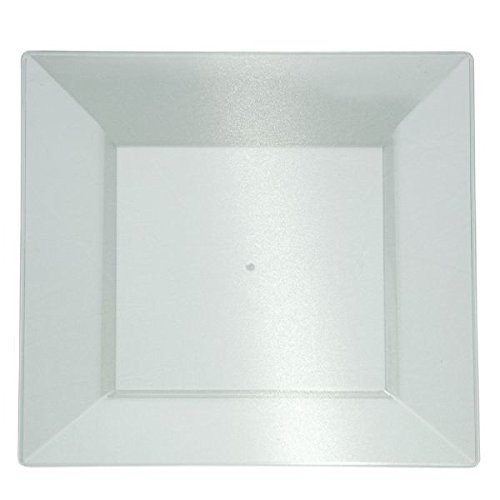 Blue Sky 10 Count Square Dinner Plate, 10.75", Clear