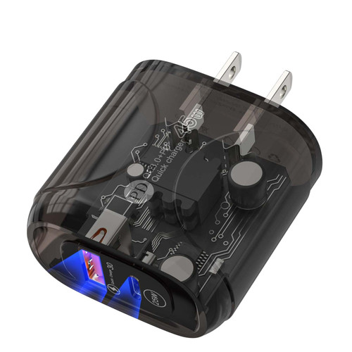 USB Charging Plug, 45W Fast Charging Adapter, Multi Port Mobile Phone Charger, 100 to 240V Input Adapter, Travel Charging Block, Universal Phone Plug Charger, Quick Charge Adapter for Phones Tablets